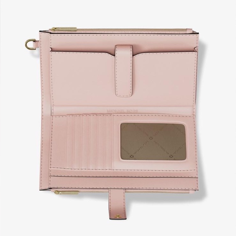 Michael Kors Powder Blush Ombré Logo Wristlet | New - Picture 2 of 2